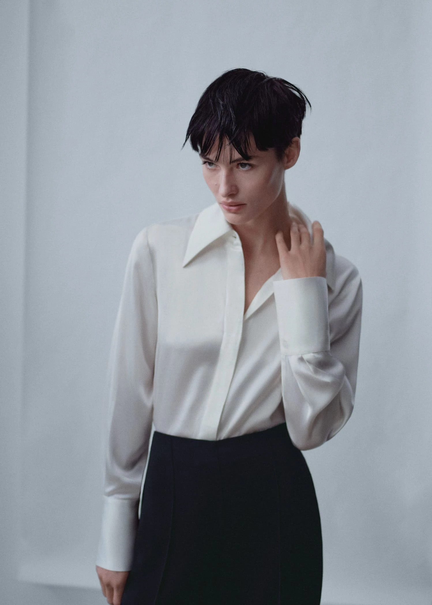 Chemise Satinée Maxifleur Strass 3 Chemise Satinée Maxifleur Strass