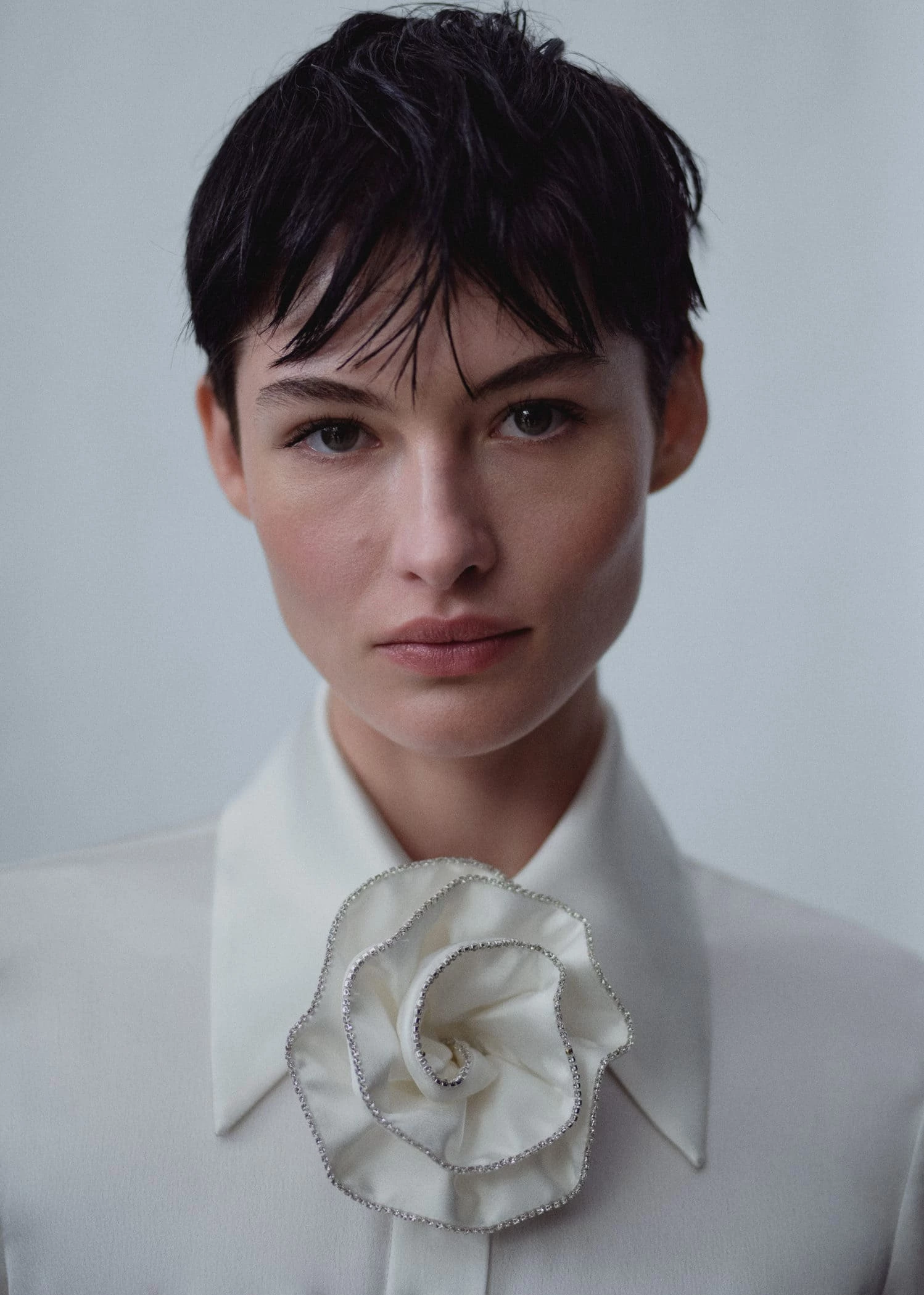 Chemise Satinée Maxifleur Strass 6 Chemise Satinée Maxifleur Strass – Image 4