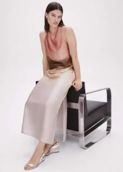 Robe Satinée Dos Croisé 28 Robe Satinée Dos Croisé -Promos Mango Boutique 47017141 85 D2