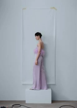 Top Satiné Détail Plumes -Promos Mango Boutique 47086710 62 D4