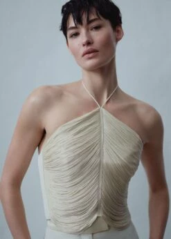 Top Emmanchures Américaines Franges -Promos Mango Boutique 47086713 05 D2