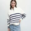 Pull-over Zippé Rayures -Promos Mango Boutique 47091279 69