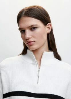 Pull-over Zippé Rayures -Promos Mango Boutique 47091279 99 D1
