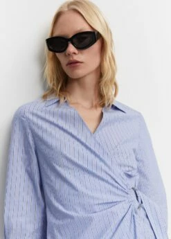 Robe Chemise Détail Métallique -Promos Mango Boutique 57000152 52 D1