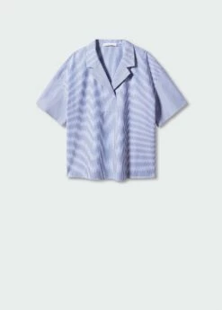 Chemise Rayures Manches Courtes 15 Chemise Rayures Manches Courtes -Promos Mango Boutique 57000158 56 B