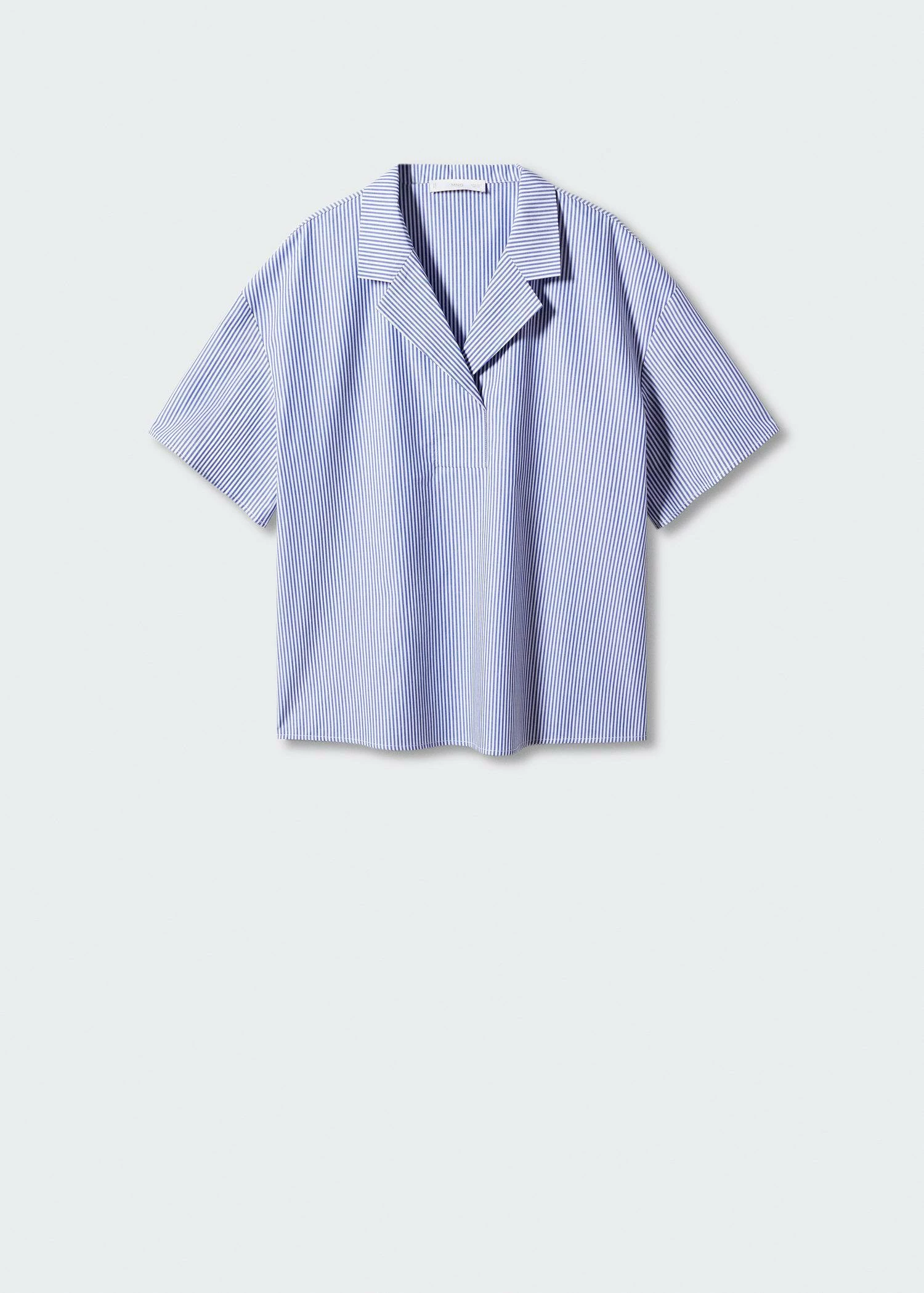 Chemise Rayures Manches Courtes 9 Chemise Rayures Manches Courtes – Image 7