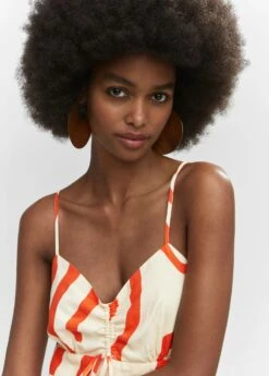 Robe Lin Imprimé -Promos Mango Boutique 57000254 05 D1