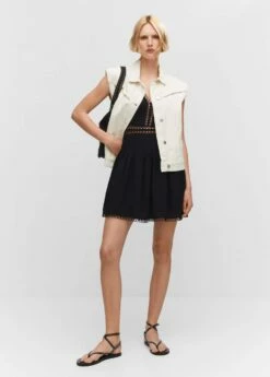 Robe Parties Ajourées Bretelles Doubles -Promos Mango Boutique 57000271 99 99999999 01