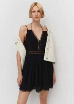 Robe Parties Ajourées Bretelles Doubles -Promos Mango Boutique 57000271 99 D2