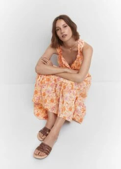 Robe Florale à Cordon -Promos Mango Boutique 57000285 26 D2