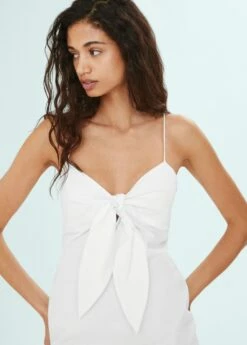 Robe Bretelles Encolure Nouée -Promos Mango Boutique 57000431 01 D1