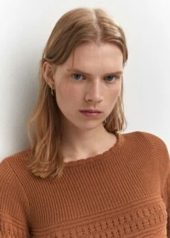 Pull-over Ajouré Manches Cloche -Promos Mango Boutique 57001007 28 D1