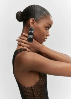 Top Maille Filet Détail Cristal -Promos Mango Boutique 57001045 99 D6