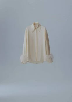 Chemise Satinée Détail Plumes -Promos Mango Boutique 57001095 01 B