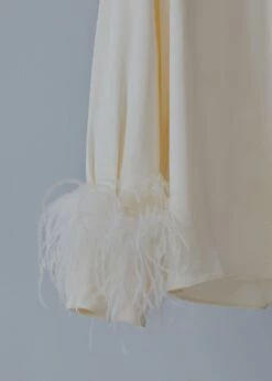 Chemise Satinée Détail Plumes -Promos Mango Boutique 57001095 01 D8