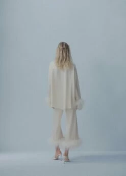 Chemise Satinée Détail Plumes -Promos Mango Boutique 57001095 01 R