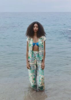 Chemise Satinée Imprimée -Promos Mango Boutique 57001111 02 D6