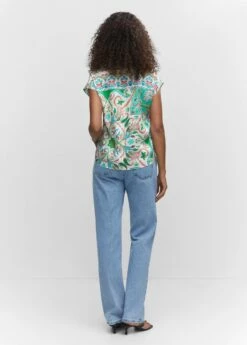 Chemise Satinée Imprimée -Promos Mango Boutique 57001111 02 R