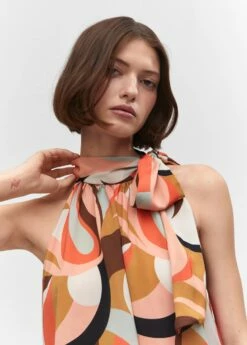 Blouse Emmanchures Américaines Nœud -Promos Mango Boutique 57001133 25 D1