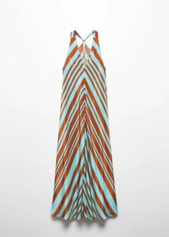 Robe Satinée Col V -Promos Mango Boutique 57002894 46 B