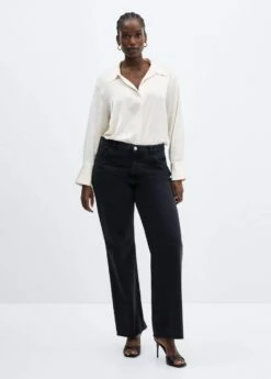 Chemise Fluide Satinée -Promos Mango Boutique 57003777 02 D3