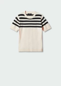 Pull-over Rayures Manches Courtes -Promos Mango Boutique 57003808 07 B