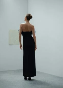 Robe Bustier Détail Plumes -Promos Mango Boutique 57005154 99 R