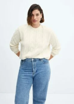 Pull-over Maille Torsadée -Promos Mango Boutique 57005797 05 D5