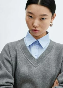 Pull-over Chemise Combiné -Promos Mango Boutique 57005800 94 D1