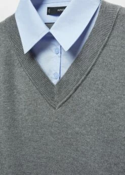 Pull-over Chemise Combiné -Promos Mango Boutique 57005800 94 D8