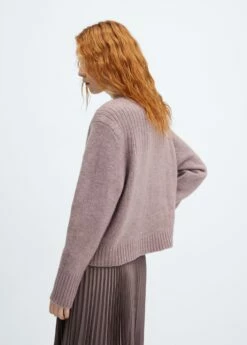 Pull-over Col Rond Fendu -Promos Mango Boutique 57005808 83 R