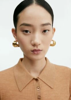 Pull-over Laine Col Polo -Promos Mango Boutique 57005810 09 D1