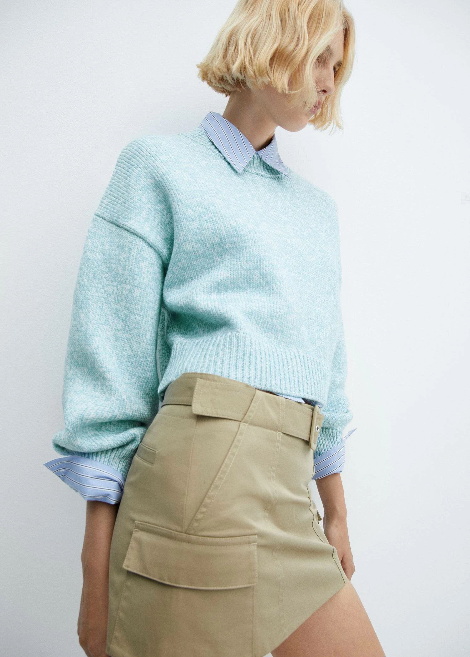 Pull-over Crop Manches Bouffantes 6 Pull-over Crop Manches Bouffantes – Image 4