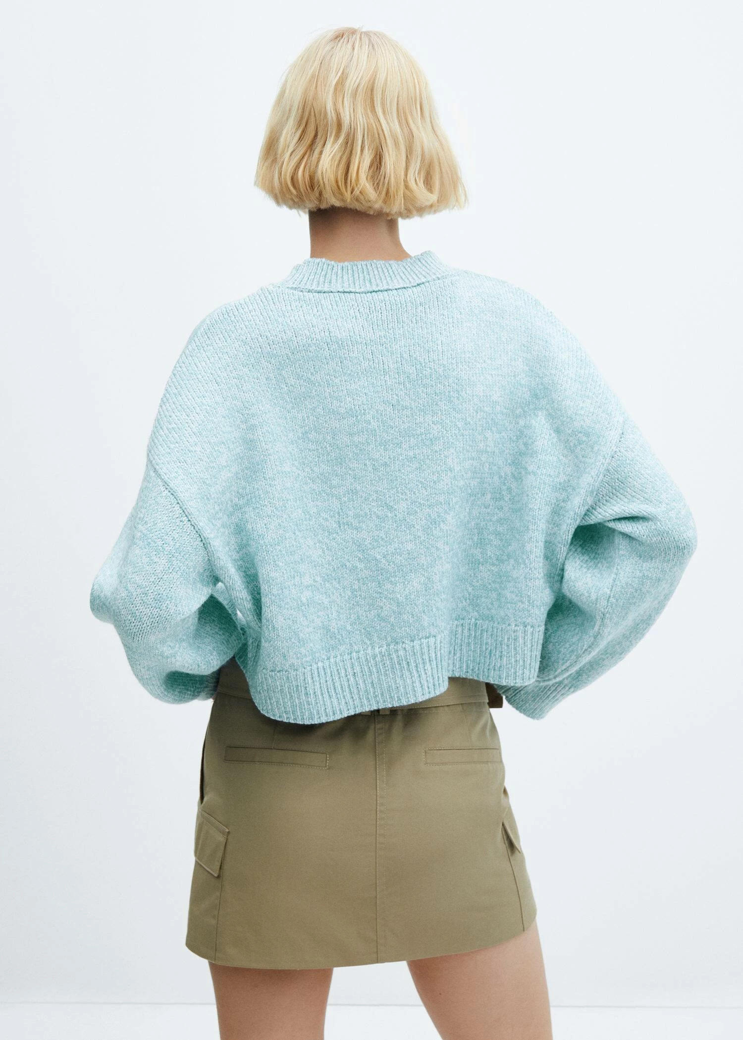 Pull-over Crop Manches Bouffantes 5 Pull-over Crop Manches Bouffantes – Image 3