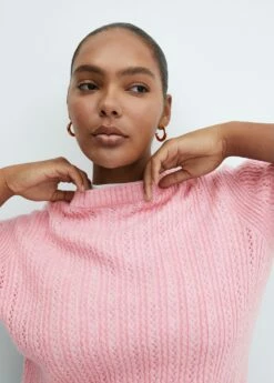 Pull-over à Empiècements Ajourés -Promos Mango Boutique 57005825 85 D4