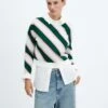 Pull-over Rayures Diagonales -Promos Mango Boutique 57005832 43