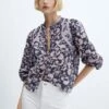 Blouse Coton à Fleurs -Promos Mango Boutique 57006000 65