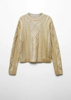 Pull-over Torsadé Foil -Promos Mango Boutique 57006730 OR B