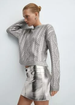 Pull-over Torsadé Foil -Promos Mango Boutique 57006730 PL D2