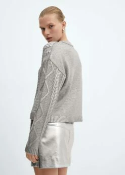 Pull-over Torsadé Foil -Promos Mango Boutique 57006730 PL R