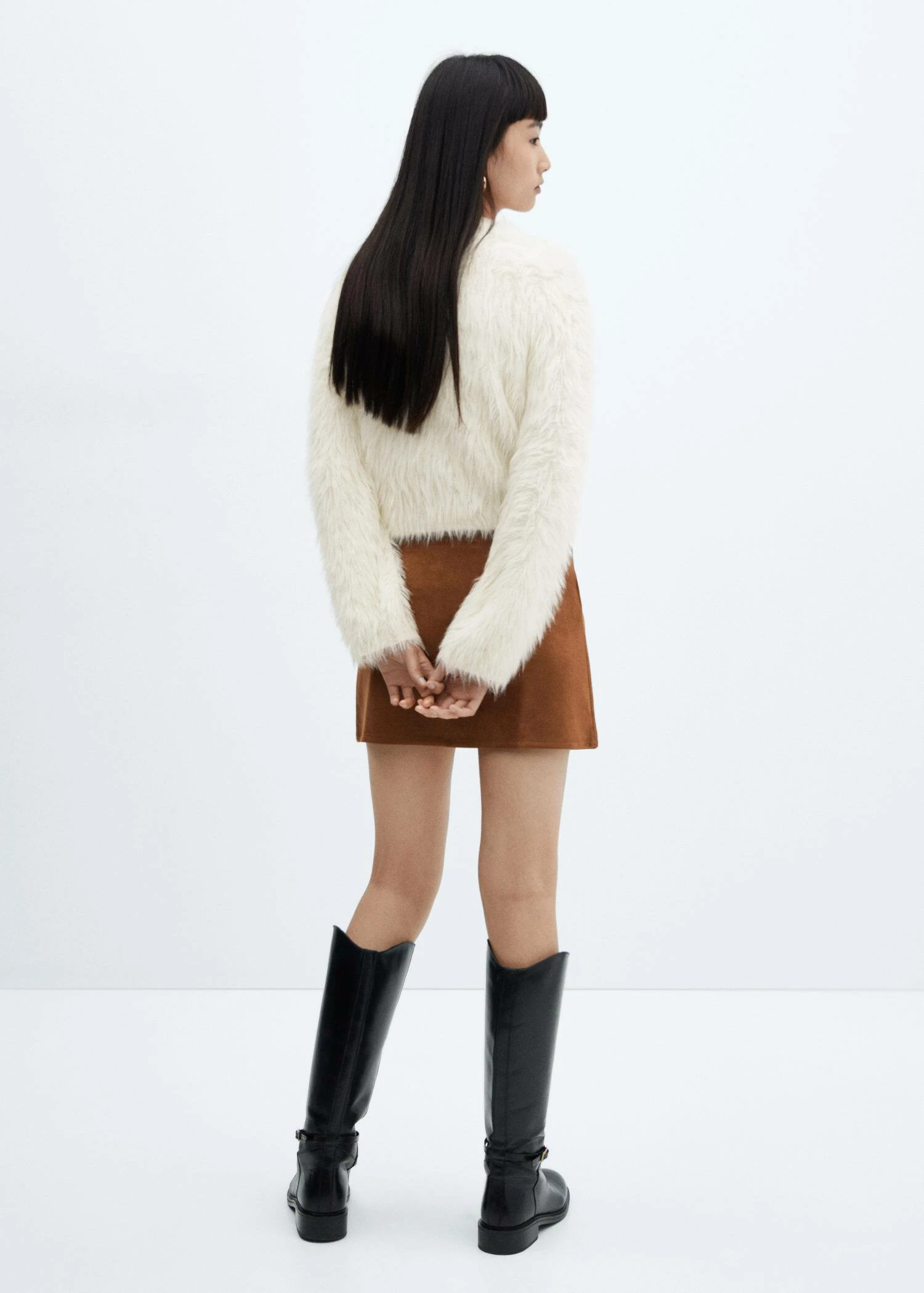 Pull-over Fausse Fourrure Col Rond 5 Pull-over Fausse Fourrure Col Rond – Image 3