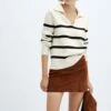 Pull-over Rayures Col Polo -Promos Mango Boutique 57007754 05