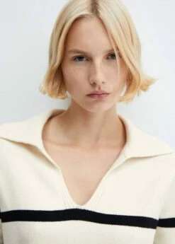 Pull-over Rayures Col Polo 22 Pull-over Rayures Col Polo -Promos Mango Boutique 57007754 05 D1