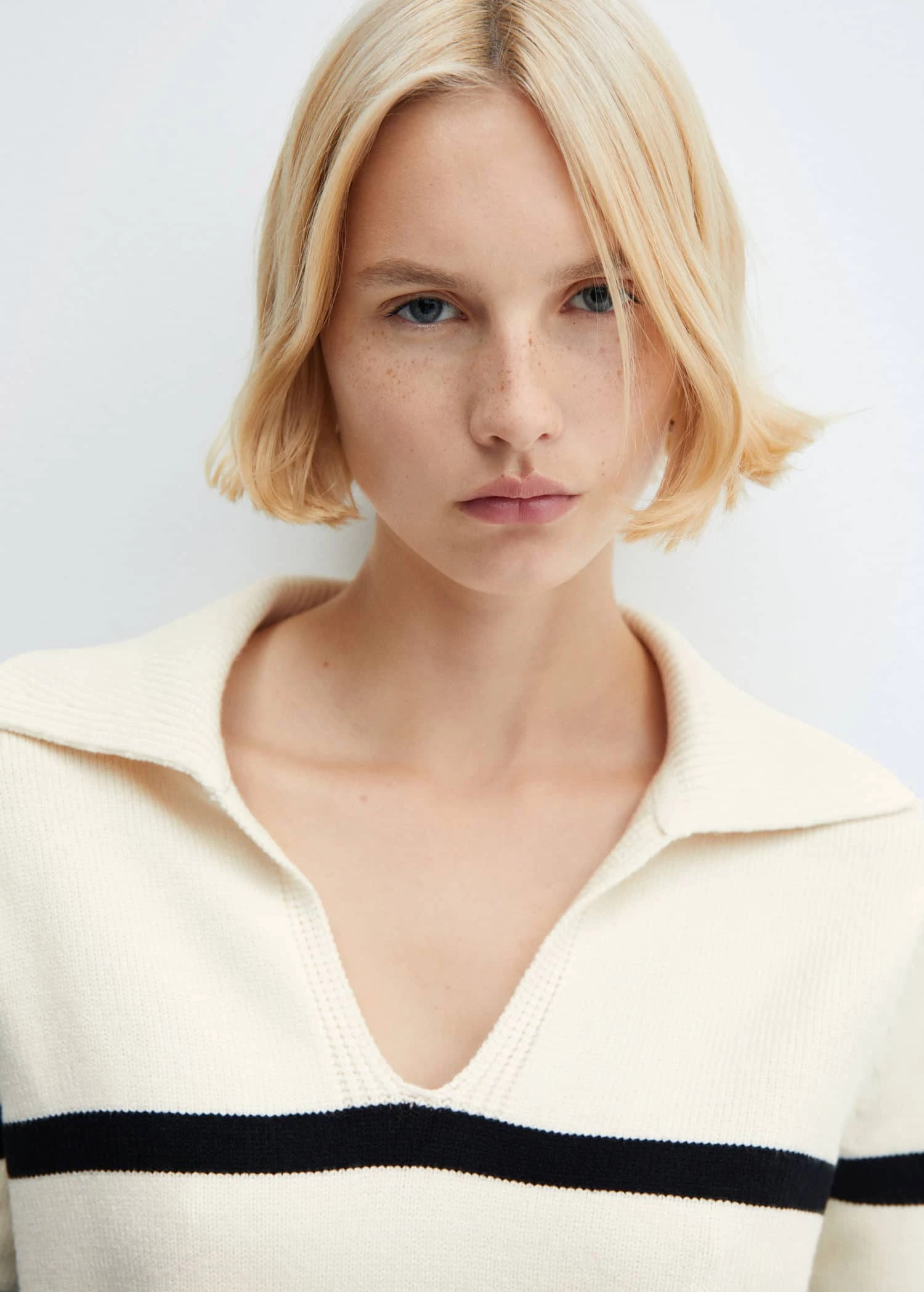 Pull-over Rayures Col Polo 6 Pull-over Rayures Col Polo – Image 4