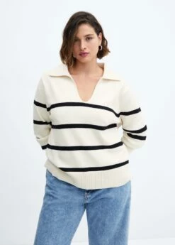Pull-over Rayures Col Polo 26 Pull-over Rayures Col Polo -Promos Mango Boutique 57007754 05 D5