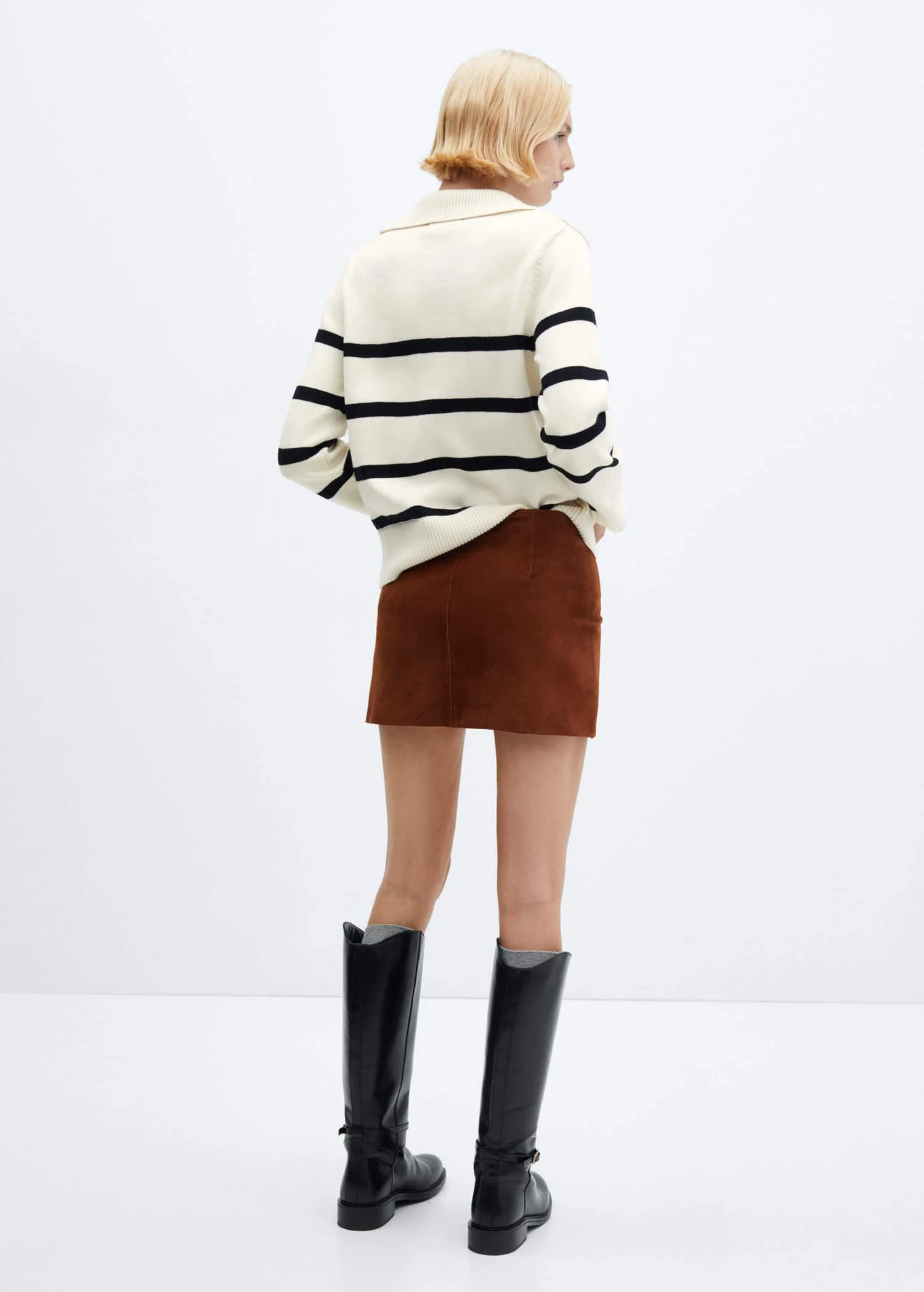 Pull-over Rayures Col Polo 5 Pull-over Rayures Col Polo – Image 3