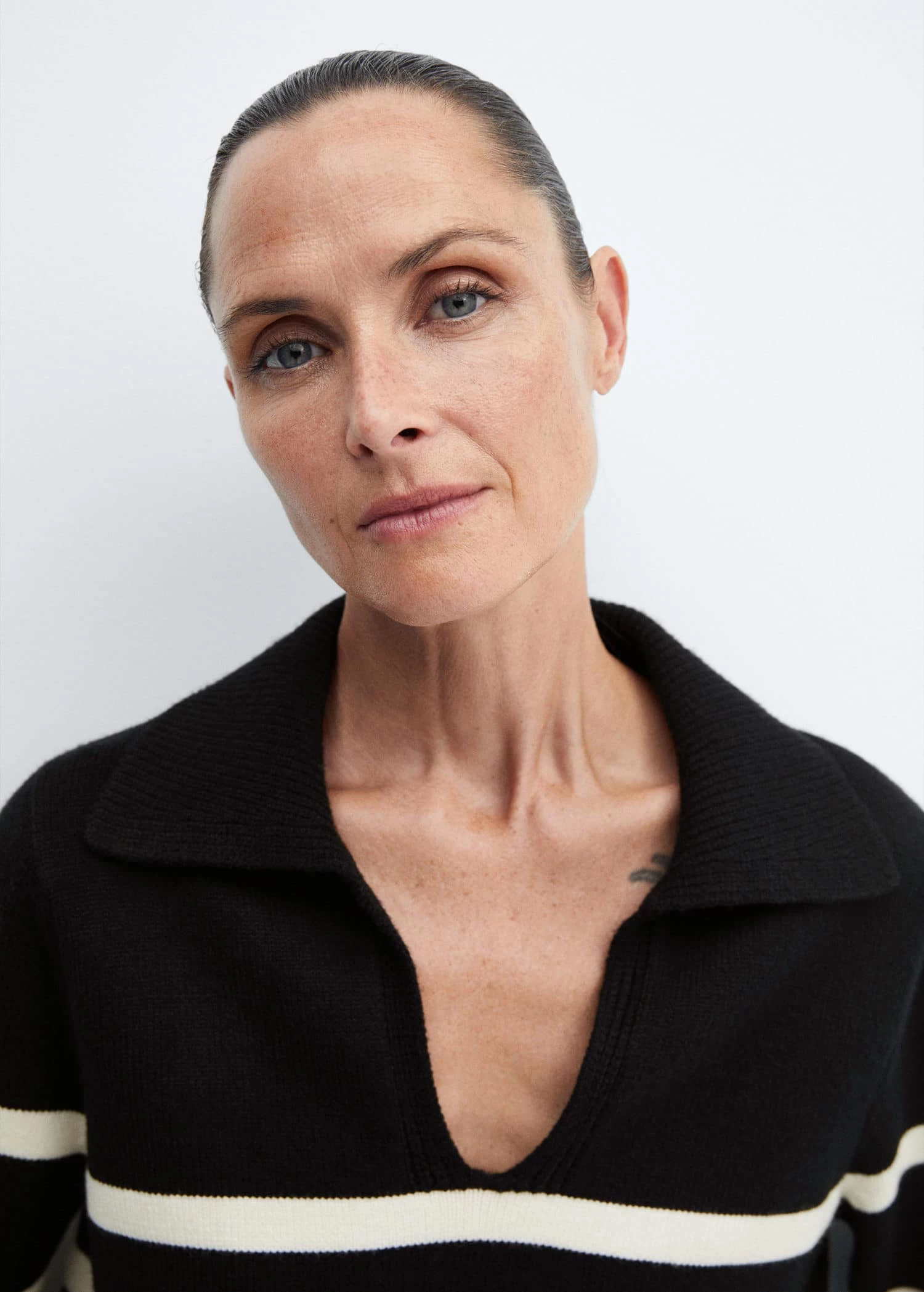 Pull-over Rayures Col Polo 16 Pull-over Rayures Col Polo – Image 14