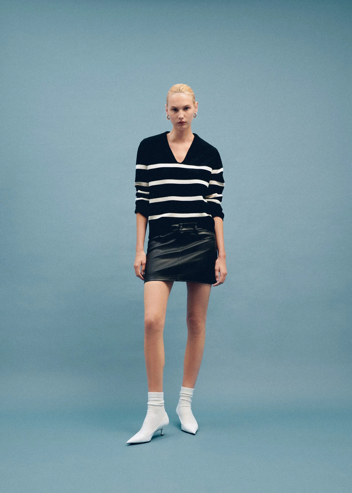 Pull-over Rayures Col Polo 17 Pull-over Rayures Col Polo – Image 15