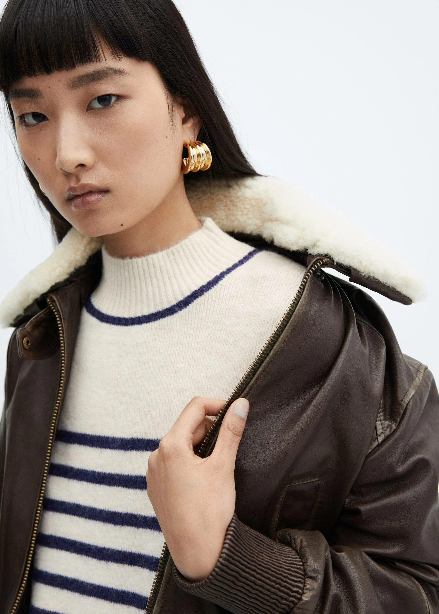 Pull-over Rayures Col Montant 12 Pull-over Rayures Col Montant – Image 10