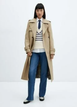 Pull-over Rayé Col En V -Promos Mango Boutique 57007756 56 99999999 01